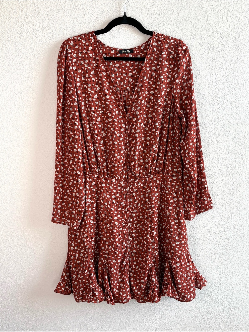 Miss Me Long Sleeve Floral Dress